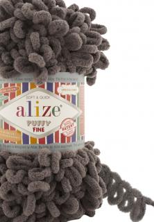 Alize Puffy Fine 305 - káva (pletenie rukami bez ihlíc)