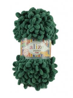 Alize Puffy Fine 532 - zelený les (pletenie rukami bez ihlíc)