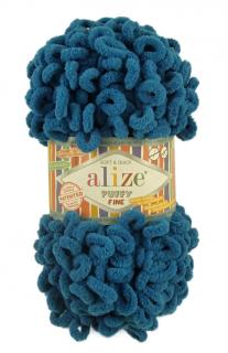 Alize Puffy FINE 637 - indigo (pletenie rukami bez ihlíc)