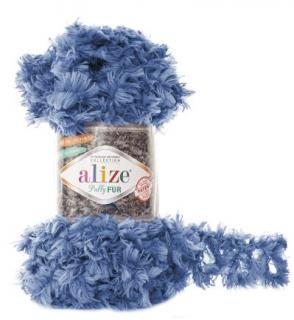 Alize Puffy Fur 6116 - modrá (100g, 6m, 1 klbko =16x110cm)