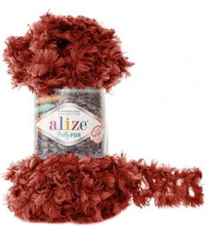 Alize Puffy Fur 6118 - bordová (100g, 6m, 1 klbko =16x110cm)