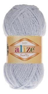 Alize Softy 416 - sivá (žinylková priadza, na hračky)