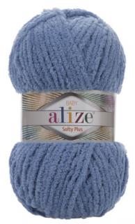 Alize Softy Plus 374 - modrá denim (100g, žinylková priadza, na hračky)