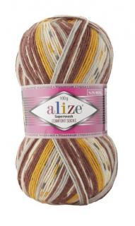 Alize Superwash 7652 (ponožková, samovzorovacia, 75% vlna)