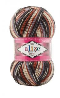 Alize Superwash 7840 (ponožková, samovzorovacia, 75% vlna)