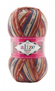 Alize Superwash 7841 (ponožková, samovzorovacia, 75% vlna)