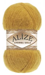Angora Gold 02 - horčicová (Alize, 20%vlna, 80%akryl, 550m, 100g)