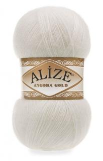 Angora Gold 450 - biela perlová (Alize, 20% vlna, 80% akryl, 100g, 550m)