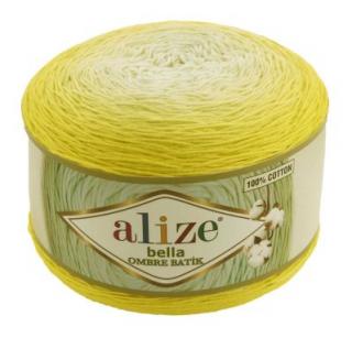 Bella Ombre Batik 7414 - žltá (Alize, 250g, 900m, bavlna)