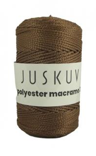 Polyester macrame Juskuv 12 - tmavá čokoláda (140m / 2 mm)