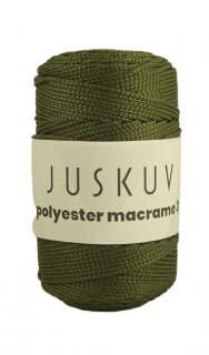 Polyester macrame Juskuv 28 - olivová (140m / 2 mm)