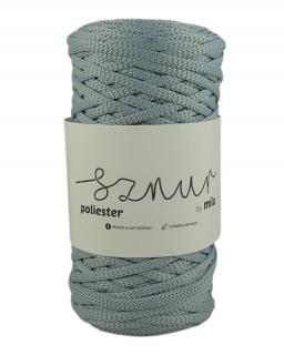 Polyester Sznur 5 mm plochý - 125 sivomodrá