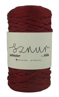 Polyester Sznur 5 mm plochý - 148 bordová