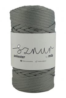 Polyester Sznur 5 mm plochý - 86 sivá