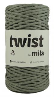 Twist 53 - zeleno sivá 100 m (priadza na makrame)