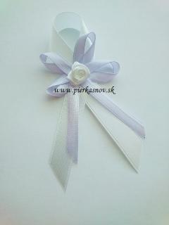 Svadobné pieko stredné svetlo fialové (biela ružička)