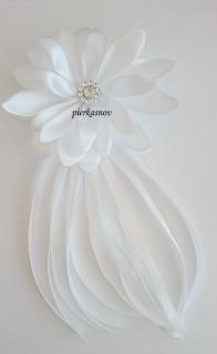 Svadobné pierko biely kvet (biele)