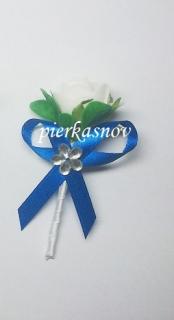 Svadobné pierko ruža (modrá stuha)