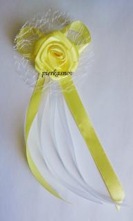 Svadobné pierko žlto - biele  (žltá)