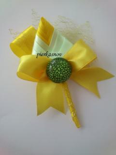 Svadobné pierko - žlto - zelený tulipán  (žlto - zelený)