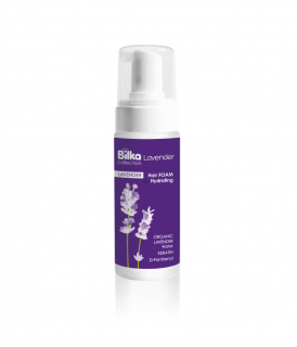 BILKA – Hydratačná pena na vlasy Bio levanduľa &amp; Hyaluron 140 ml (BILKA - Hydrating Hair Foam Organic Lavender &amp; Hyaluron)