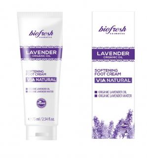 LAVENDER ORGANIC OIL - Zmäkčujúci krém na nohy s BIO levanduľovým olejom 75 ml (LAVENDER ORGANIC OIL - SOFTENING FOOT CREAM )