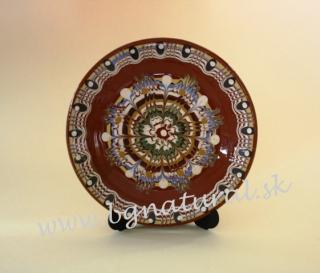 Plytký zdobený keramický tanier - malý (Úžitková keramika)