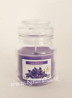 Sviečka s vôňou levandule v skle s viečkom (Scented Candle Lavender)
