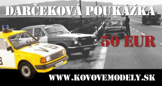 Darčeková poukážka v hodnote 50 EUR - kovovemodely.sk