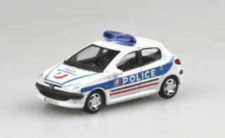 Peugeot 206, Police (France) - Cararama 1:43
