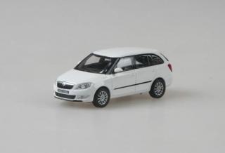 Škoda Fabia II Combi, FL 2013 (White Candy Uni) - Abrex 1:43