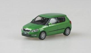 Škoda Fabia II, facelift 2010 - nové logo (Rallye Green Metallic) 1:43