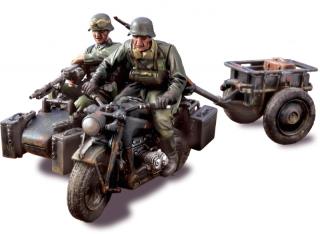 Zundapp KS 750 Motorcycle w. Sidecar, 14. Pz.Div., Eastern Front 1943 - 1:32 Unimax