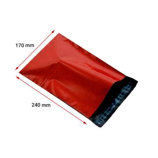 Červené LDPE obálky  S  170x240mm (50my) *100ks