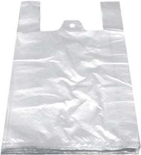 JUMBO mikroténové tašky 32+20x68 cm *50 ks (biele)