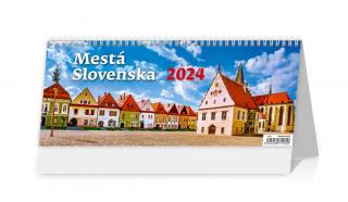 Kalendár 2024 stolový - Mestá Slovenska