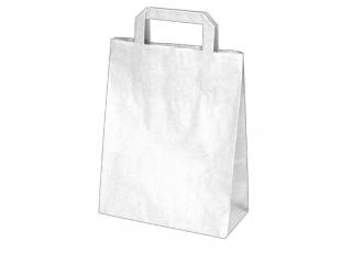 Papierové tašky 18x8x22cm, 50ks, biele