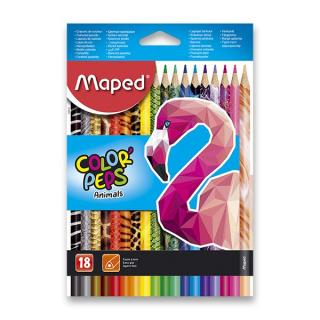 Pastelky MAPED COLOR'PEPS Animals - 18 farieb