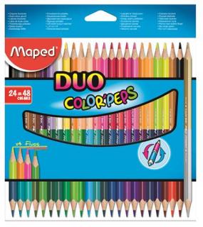 Pastelky trojhranné MAPED ColorsPeps Duo 24ks/48 farieb