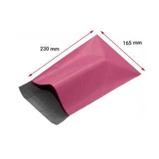 Ružové LDPE obálky veľ.  S  165x230mm (60my) *100ks