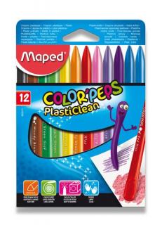 Voskovky PlastiClean, MAPED  Color'Peps , 12ks