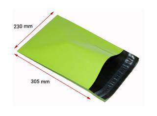 Zelené LDPE obálky veľ.  M  230x3305mm (55my) *100ks