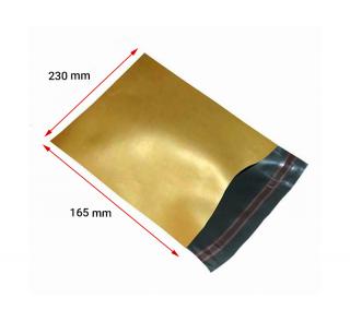 Zlaté LDPE obálky veľ.  S  165x230mm (60my) *100ks