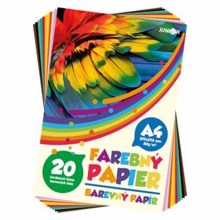 Zložka farebného papiera A4 20 listov 80g