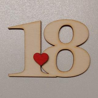 číslo 18 srdce (výrez)