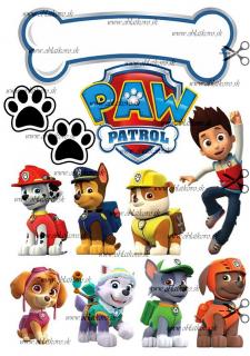 Paw patrol - vlastné meno (na vystrihnutie)