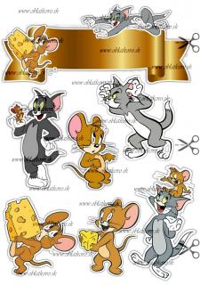 Tom a Jerry - vlastné meno (na vystrihnutie)