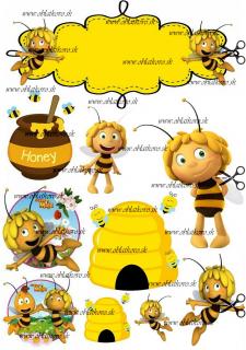 Včielka Maja - vlastné meno (na vystrihnutie)