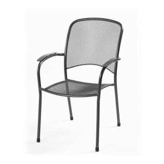 designová stohovatelná židle z tahokovu 65,5 x 58,5 x 89 cm, tmavě šedá MWH Carlo