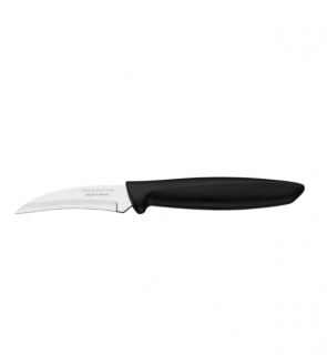 Nôž na šúpanie ovocia/zeleniny Tramontina Plenus 7,5cm - čierny
